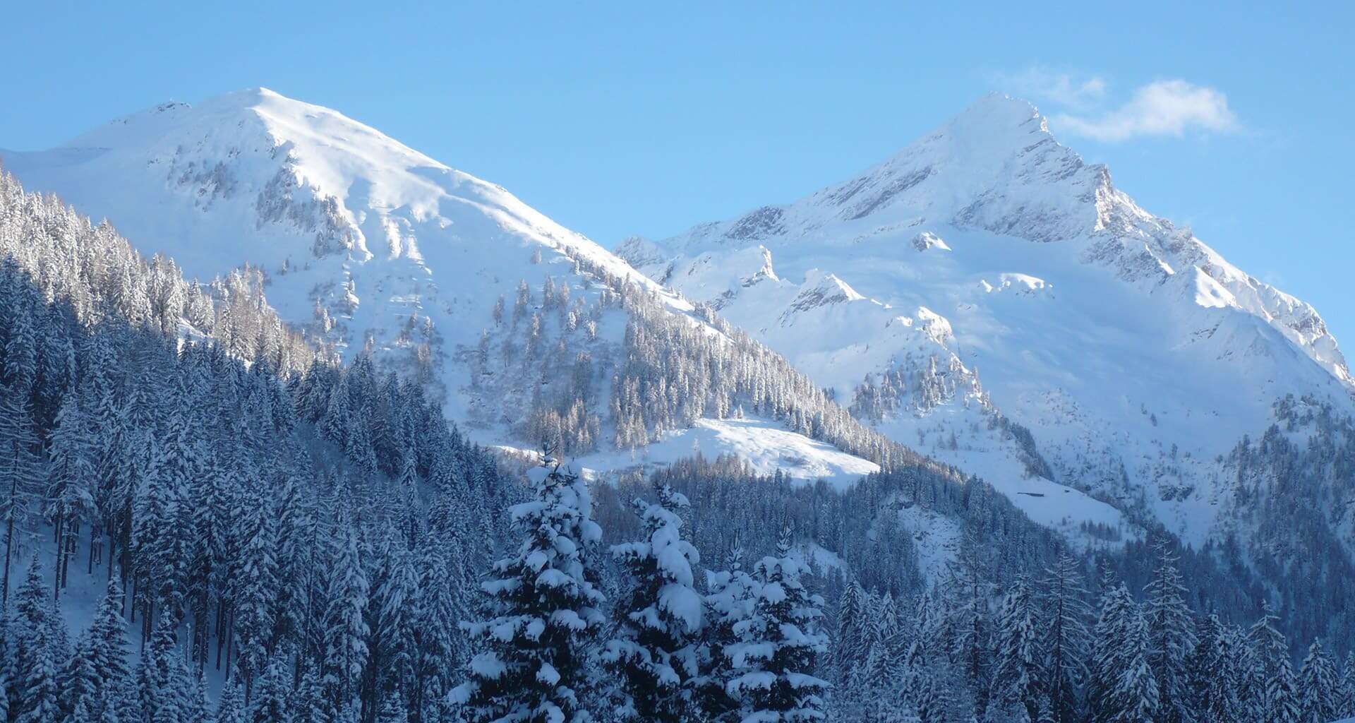 View from Haus Elfriede Gerlos winter landscape