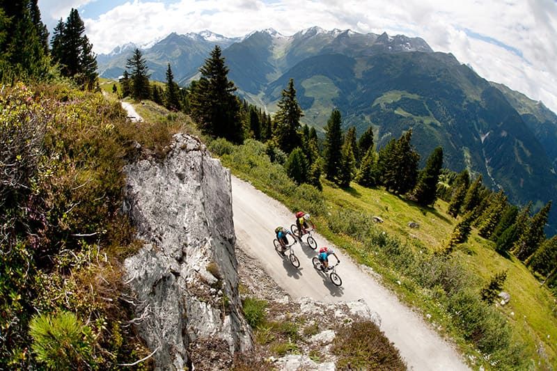 Mountainbiker in the Zillertal