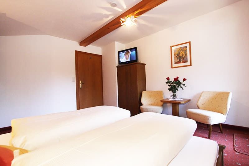 Doppelzimmer in der Ferienwohnung mit SAT-TV